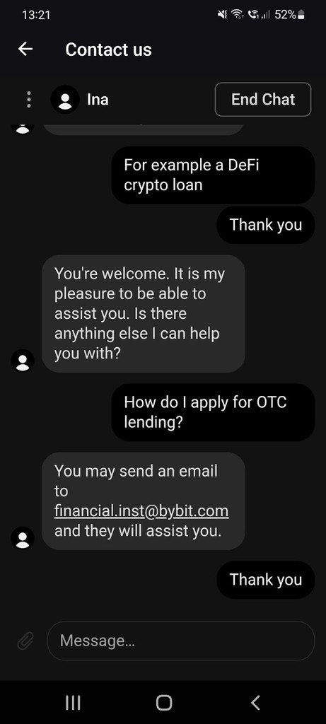 Bybit lending customer support