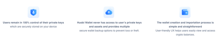 Huobi Wallet features