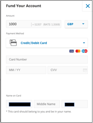 eToro deposit screen