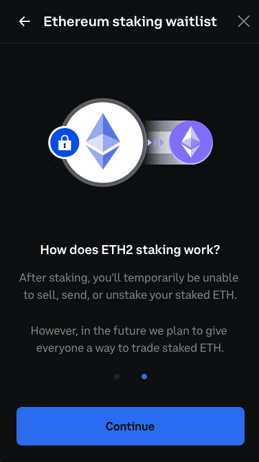 Coinbase ETH 2.0 Staking