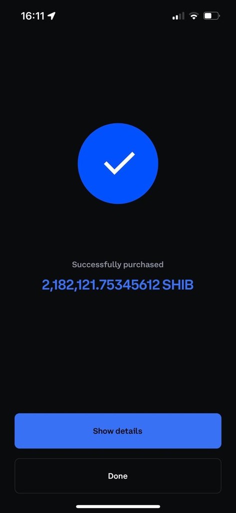 Coinbase order confirmation